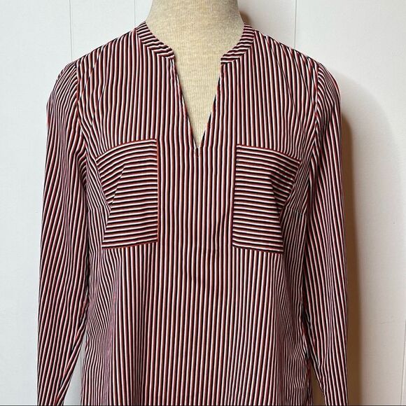 CAbi Womens Size XS Style 5335 Franklin Patriot Stripe Blouse Tunic Popover - Picture 2 of 8